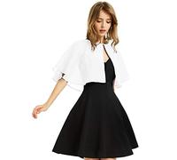 Chal de gasa suave para mujer, para vestido de noche, boda, capa de bolero, cubierta, Blanco, Talla única