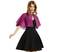 Chal de gasa suave para mujer, para vestido de noche, boda, capa de bolero, cubierta, Fucsia, Talla única