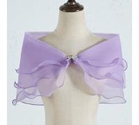 Chal de noche para mujer, vestido de fiesta de color sólido, capa de hombro, envoltura de boda, cárdigan bolero para ocasión formal, elegante y ligero para mujer (morado lavanda)