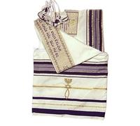 Chal de oración mesiánico Tallits Covenant Mesiánico Tallit Chal de oración Tallit Tallit 182,88 x 55,88 cm, tallits cristianos judíos mesiánicos morados con texto hebreo de Israel