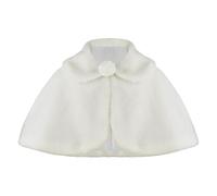 Chal grueso de felpa cálida chaqueta corta ajustable de invierno poncho de moda para niñas para eventos nupciales