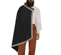 Chal Medieval Hombre | Capa De Cosplay para Medio Hombro,Chaleco Tipo Capa Hombre | para Carnaval, Actuación en Escenario, Temática, Escuela en Casa y Mascarada