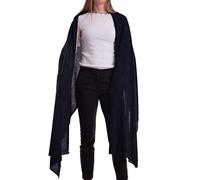 Chal mixto de cachemir para mujer, fabricado en Italia, lana merina cachemir, negro, beige, blanco, azul, gris, bufanda para hombre, cálida, invierno, capa pashmina Azul marino. Talla única