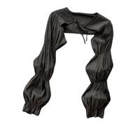 Chal multiusos con mangas largas para exteriores, resistente al sol, bufanda de viaje, accesorio de viaje para mujer, bufanda de conducción, Negro, XL