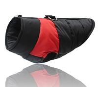 Chaleco acolchado de invierno cálido para perro, chaqueta impermeable con cremallera para perros pequeños, medianos y grandes, pug, chihuahua, bulldog francés, abrigo rojo, S