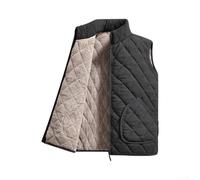 Chaleco acolchado de poliéster para hombre para cuello alto ajustado (negro 2XL)