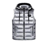 Chaleco Acolchado Hombre, Chaleco De Trabajo Acolchado Con Cremallera Algodón Talla Grande Chaleco Multibolsillos Plumas Chaleco Negro Running Azul Chaleco Trabajo Acolchado Chalecos Con Bolsillos