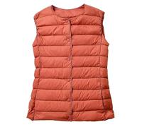 Chaleco acolchado ligero para mujer, sin mangas, acolchado, rojo, talla XX Large