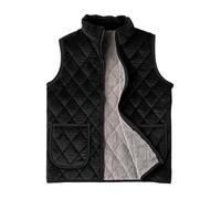 Chaleco Acolchado para Hombre con Cremallera Bolsillos Forro de Felpa | Gilet de Invierno Chaleco para Exteriores Impermeable Sin Mangas Chaqueta CáLida