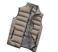 Chaleco acolchado para hombre, ligero y cálido, chaleco de invierno con cremallera, chaleco térmico de plumón, chaleco de invierno aislante, chaleco casual, chaleco de entretiempo, cortavientos