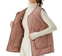 Chaleco acolchado para mujer, chaleco ligero de forro polar, sin mangas, tallas grandes, chaleco de invierno, chaleco de forro polar cálido, con botones, chaleco térmico, cómodo, chaqueta de