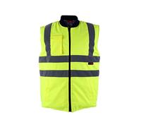 Chaleco acolchado reversible Blackrock Hi Vis Amarillo/Azul Marino, forro acolchado, chaleco de trabajo cálido para hombre y mujer, chaleco reflectante de alta visibilidad para equitación