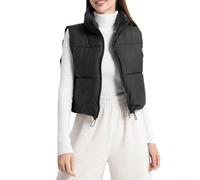 Chaleco acolchado sin mangas para mujer, abrigo estilo pan de invierno