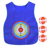 Chaleco adhesivo ligero y seguro para niños, tela no tejida rojo / azul, jersey de bola adhesiva transpirable y flexible, juego de protección ambiental, chaleco adhesivo para niños(blue)