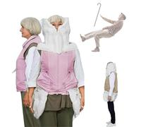 Chaleco airbag con sensor de caída inteligente, chaleco anticaída inflado con helio, para la rehabilitación de personas mayores después de caídas.(Dusty pink,XXX-Large)