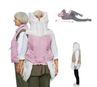 Chaleco airbag de protección de cadera/cabeza para personas mayores, con airbag de inflado rápido de 0,08 segundos.(Dusty pink,XXL)