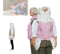 Chaleco airbag protector de cuerpo completo (cabeza/cuello/espalda/caderas), chaleco airbag con sensor anticaída inteligente(Dusty pink,L)