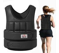 Chaleco Ajustable HOMCOM, Chaleco de Baja Resistencia, 20 Kg máx. Oxford negro extraíble para entrenamiento de pesas, culturismo, ejercicio y boxeo XL