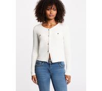 Chaleco ajustado con botones blanco mujer L