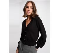 Chaleco ajustado cuello en v negro mujer S