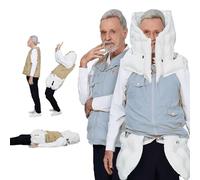 Chaleco AnticaíDa Ligero, Chaqueta Inteligente Con Airbag Y AplicacióN Para Ver Datos De Ejercicio, Equipo De ProteccióN AnticaíDa Reutilizable Para Personas Mayores,Blue(Ms)-XXL