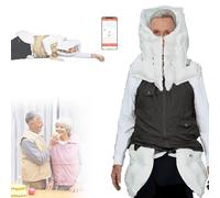 Chaleco AnticaíDa Reutilizable, Chaqueta Ligera Con Airbag Y ProteccióN Tridimensional De 320°, Equipo De ProteccióN Inteligente Para Personas EpiléPticas O Ciegas,Black(Mr)-L