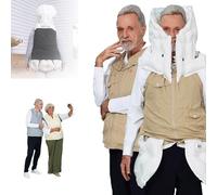 Chaleco AnticaíDas Inteligente Para Personas Mayores, Ligero Y PortáTil, Con Airbag Y Alarma De Monitoreo Remoto Para Personas Con Movilidad Reducida,khaki(Mr)-XL