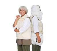 Chaleco anticaídas para ancianos, cinturón de protección contra caídas de despliegue rápido, despliegue de 0.08 segundos para cabeza y caderas, aplicación para rastrear datos de ejercicio