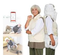 Chaleco AnticaíDas Para Personas Mayores, Chaqueta De Ciclismo Con Airbag, Equipo De ProteccióN Inteligente Para RehabilitacióN Con Airbag Y Alarma De Monitoreo Remoto Por AplicacióN,Beige(Ms)-3XL