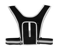 Chaleco Banda Reflectante Compartimento Teléfono Bolsillo Gris