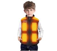 Chaleco calefaccionado niños con guantes Chaleco calefactor ligero calentador corporal con 13 zonas de calefacción, chaqueta calefact Chaleco calefactable Chaqueta Calentada Niños Niñas Calentador