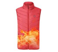 Chaleco calefactable， Chaqueta calefactora eléctrica cálida, Chaleco Calefactor USB, Tela térmica, Plumas, Camping, Senderismo, Caza(Red,3XL)