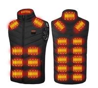 Chaleco calefactable,Chaqueta de Moto con calefacción Inteligente y 3 Niveles de calefacción - Sudadera con Capucha calefactable Ajustable, Chaqueta de Calentamiento rápido para Golf, esquí,