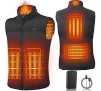 Chaleco Calefactable Hombre Mujere con 16000mAh Bateria, Chaleco Calefactor de Invierno con 3 Ajustes de Temperatura Lavable para Esquí Camping Caza Pesca Moto