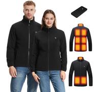 Chaleco Calefactable Hombre Mujer,Chaqueta Calefactable con Bateria 10000mAh,3 Temperaturas 9 Zonas de Calefacción,Electrico Chaleco Chaqueta Térmico Ropa Calefactables Inteligentes Para el Invierno