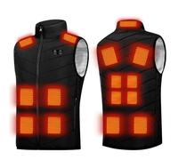 Chaleco Calefactable Hombre Mujer,Talla Grande Chaleco Termico Electrico USB con 3 Temperatura 15 Zonas de Calentamiento Sin Manga Chaqeuta Calefactable Unisex Caliente Chalecos de Invierno