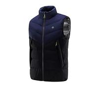 Chaleco calefactado para hombre con 9 zonas de calentamiento 3 temperatura ajustable chaleco calentado USB chaleco cálido chaqueta de plumón para senderismo al aire libre, esquí, pesca, moto,