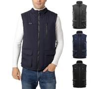 Chaleco calefactado para hombre y mujer, chaleco calentado inteligente, chaleco calentado temperatura constante, lavable, chaqueta calefactora cálida, chaleco ligero para senderismo al aire libre,