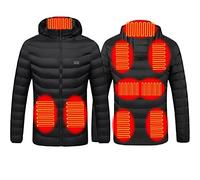 Chaleco calefactor para hombre Chaleco calefactor eléctrico USB para mujer Chaqueta calefactora eléctrica de 3 niveles de temperatura Chaqueta de invierno cálida lavable Caza acampar al aire libre (L)