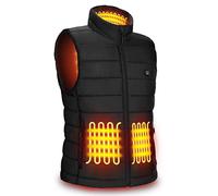 Chaleco Calentador, AGUG Chaleco Calefactable Eléctrico 3 Niveles de Temperatura Chaleco Térmico para Mujer/Hombre Chaqueta Calefactable para Moto Senderismo Caza Esquí Camping (Batería No) Hombre-S