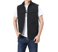 Chaleco cálido de forro polar para hombre, con cremallera, chaleco de doble | Chaleco de plumón de forro polar para hombre, chalecos de ajuste delgado sin manga, chalecos de doble cara con cremallera