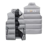 Chaleco cálido para hombre, chaleco acolchado ligero para hombre, chaleco de trabajo estrecho con bolsillos con cremallera, sin mangas, chaqueta de entretiempo, chaleco de plumón, chaleco térmico