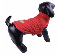 Chaleco cálido y reversible para perros, color rojo