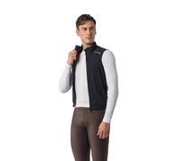 Chaleco Castelli Cortavientos Espresso 2 Negro Blanco, Talla XS