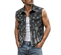 Chaleco casual para hombre, estampado gráfico, múltiples bolsillos, ligero, versátil con cremallera, para el trabajo, viajes, ocio y clima de transición, acabado con una forma contemporánea y limpia
