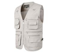 Chaleco casual suelto al libre con bolsillo masculino Ropa Trabajo Hombre Chaleco Chaquetas Hombre Vuelta