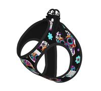 Chaleco con Correa para Mascotas con Estampado de Calavera de azúcar, Suave y Ajustable, Ideal para Caminar al Aire Libre con Correa.