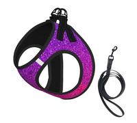 Chaleco con Correa para Mascotas con Estampado de Lentejuelas Brillantes y Degradado, Suave y Ajustable, Ideal para Caminar al Aire Libre con Correa.