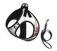 Chaleco con Correa para Mascotas con Estampado del Puente de Brooklyn, Suave y Ajustable, Ideal para Caminar al Aire Libre con Correa.