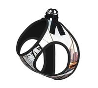 Chaleco con Correa para Mascotas con Estampado del Puente de Brooklyn, Suave y Ajustable, Ideal para Caminar al Aire Libre con Correa.